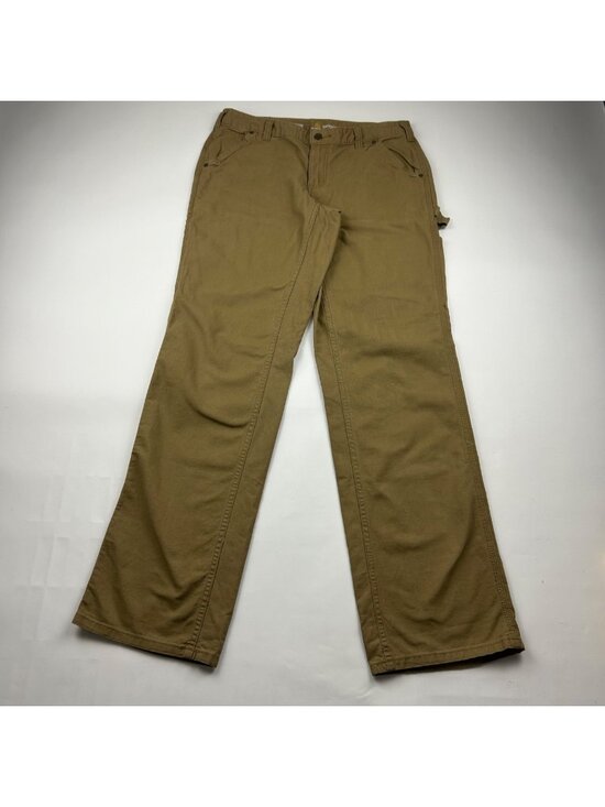 Carhartt Pants - TALL Carhartt Camel Brown Canvas Original Fit Straight Leg Pants 10T